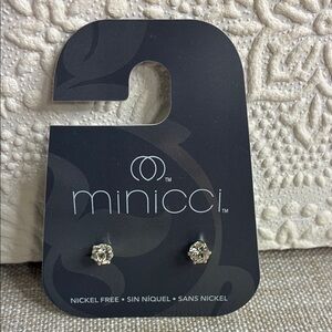 Minicci Silver Stud Earrings